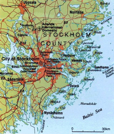 ストックホルムの地図