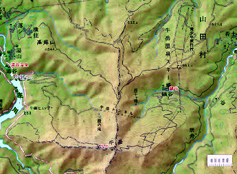 牛岳地図