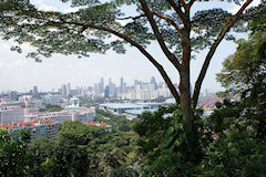 シンガポール市街方向を見る