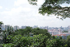 シンガポール市街方向を見る