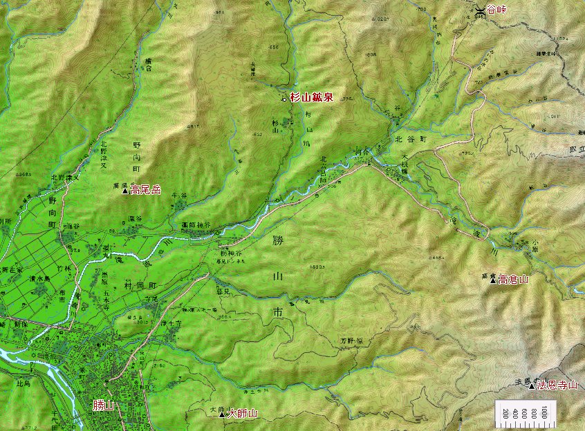 ���䏟�R�@���R�z��@�ߕӂ̒n�}�@�L���